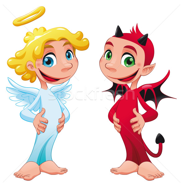 Baby Angel and Devil. Stock photo © ddraw