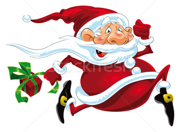 Santa Claus Running. Stock photo © ddraw