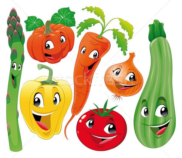 Warzyw rodziny funny cartoon wektora odizolowany Zdjęcia stock © ddraw