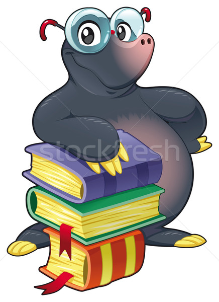 Mole with books. Stock photo © ddraw