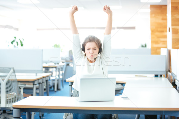 Stock foto: Erfolgreich · glücklich · Sieg · Büro