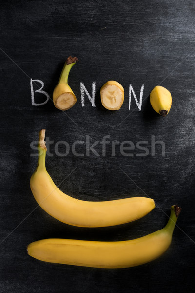 Top view image of fruit banana Stock photo © deandrobot