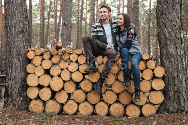 Couple in wood Stock photo © deandrobot