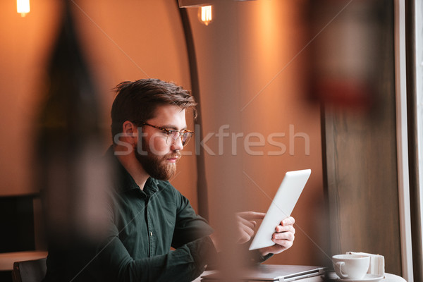 Foto stock: Atractivo · barbado · joven · foto