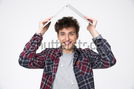 Foto d'archivio: Afro · americano · uomo · i · capelli · ricci · ritratto