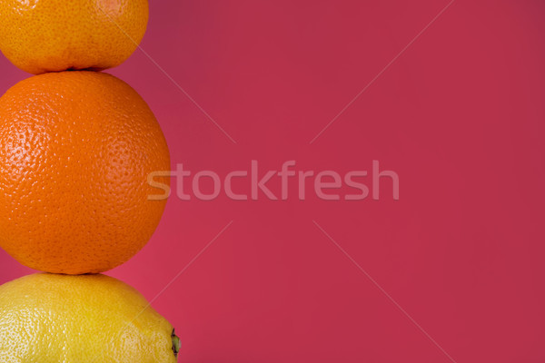 Cropped image of ripe fresh citrus fruits Stock photo © deandrobot