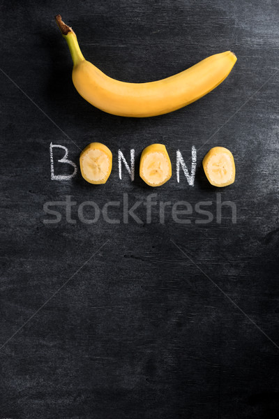 Superior vista imagen frutas plátano oscuro Foto stock © deandrobot