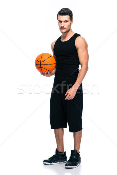 Stock photo: Handsome basketball player standing isolated 