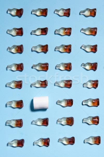 Foto stock: Dulces · botella · forma · malvavisco · superior