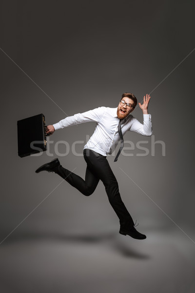 Retrato excitado jóvenes empresario posando Foto stock © deandrobot