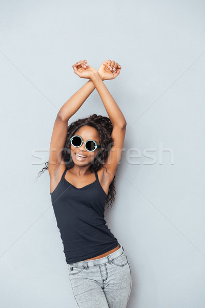 Smiling fashion afro american woman Stock photo © deandrobot