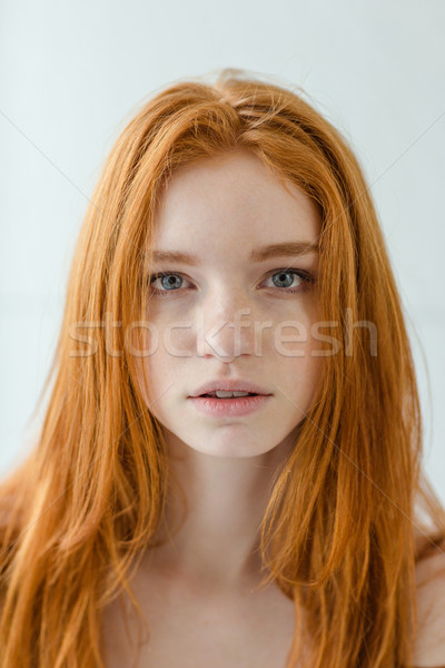 Redhead woman looking at camera  Stock photo © deandrobot
