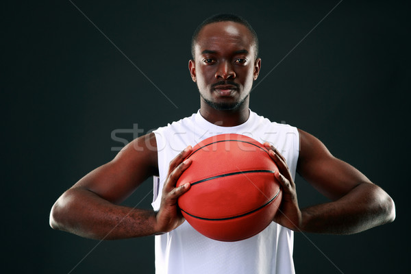 African uomo basket palla nero Foto d'archivio © deandrobot