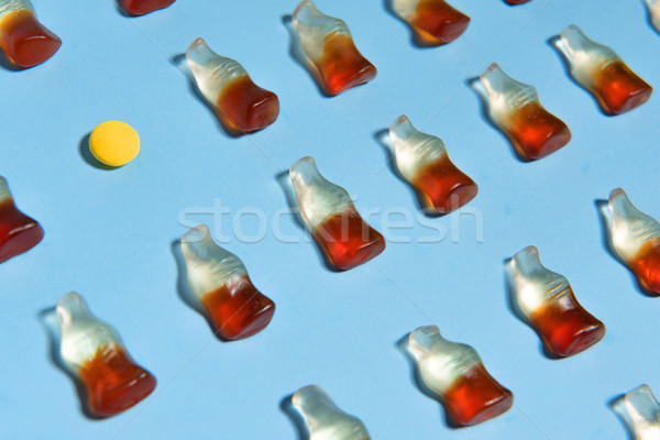 Sweeties chewing candy in bottle form Stock photo © deandrobot