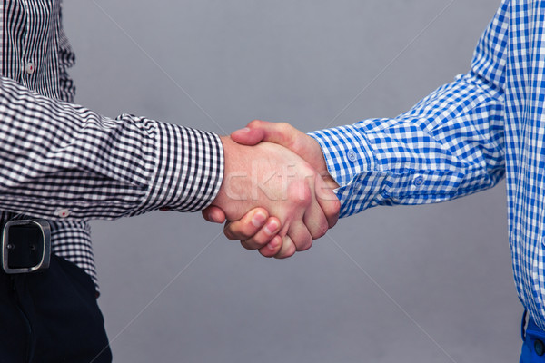 Portrait of a two male hands doing handshake  Stock photo © deandrobot