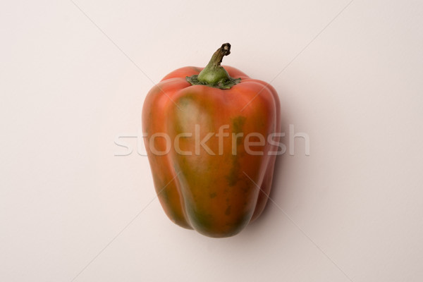 赤 ピーマン 孤立した 白 食品 フルーツ ストックフォト © deandrobot