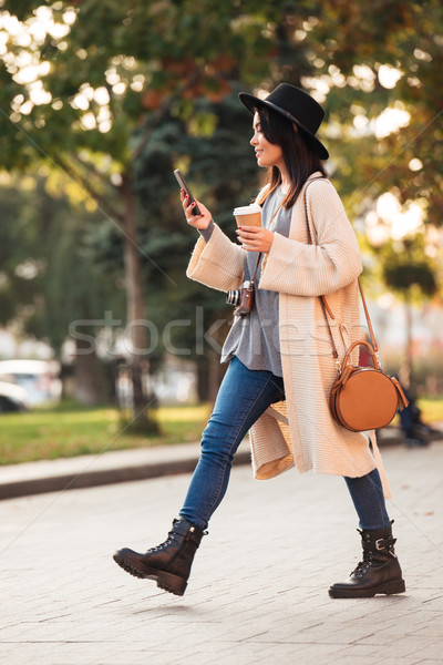 Foto stock: Moderno · asiático · menina · café