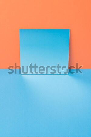 Spiegel blau Tabelle isoliert orange Bild Stock foto © deandrobot