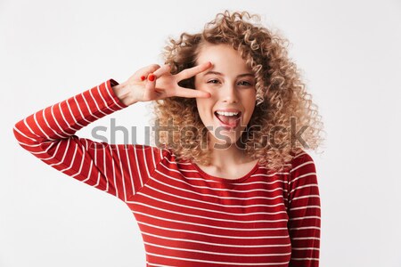 Portrait of afro american woman screaming  Stock photo © deandrobot