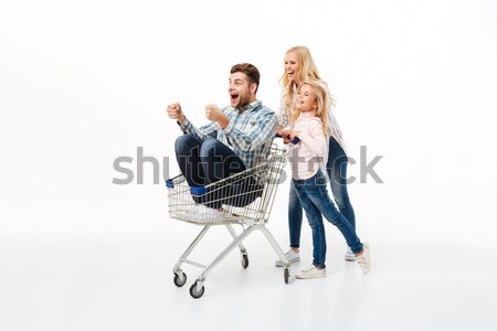 Happy mother and her daughter Stock photo © deandrobot