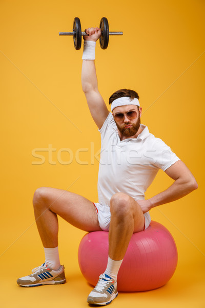 Vertical imagen sesión fitness pelota Foto stock © deandrobot