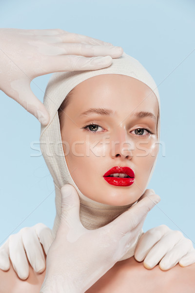 Photo of model with unusual image Stock photo © deandrobot