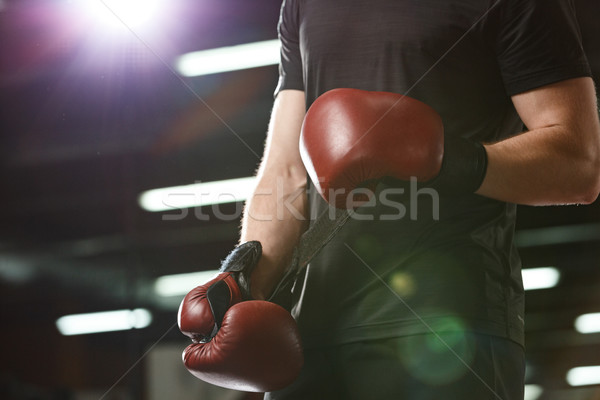 Foto giovani forte sport uomo boxer Foto d'archivio © deandrobot