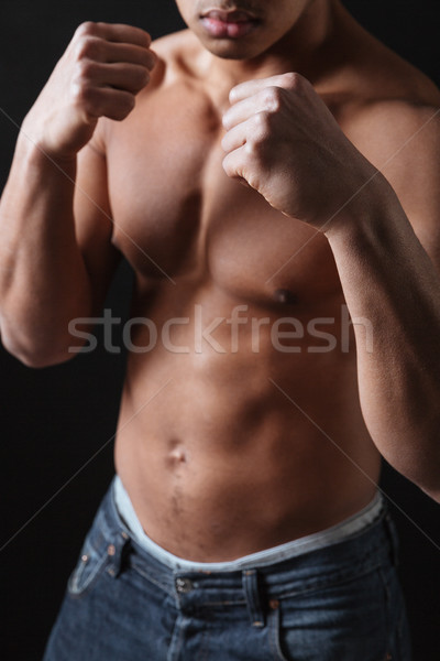 Foto stock: Foto · atractivo · jóvenes · África · hombre · boxeador