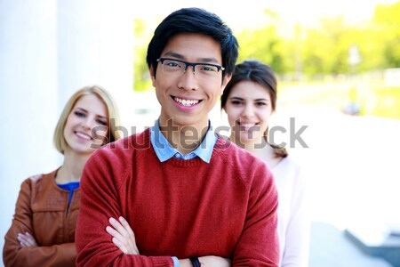 Foto stock: Retrato · feliz · menina · carro · amor