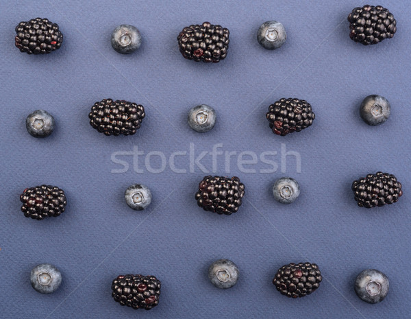 Heidelbeeren isoliert blau Tabelle Bild Mischung Stock foto © deandrobot