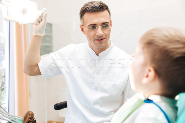Cute mały chłopca stomatologicznych procedura dentysta Zdjęcia stock © deandrobot