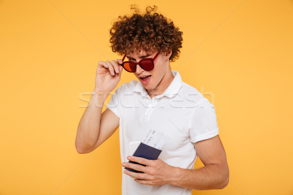 Foto stock: Juguetón · joven · mirando