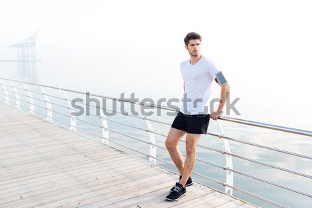 Full length fitness man Stock photo © deandrobot