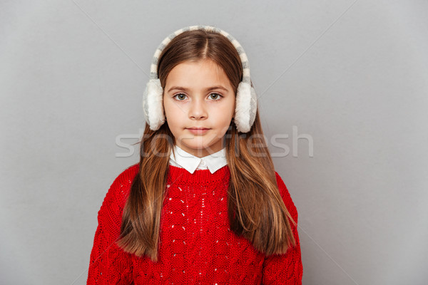 little girl red sweater
