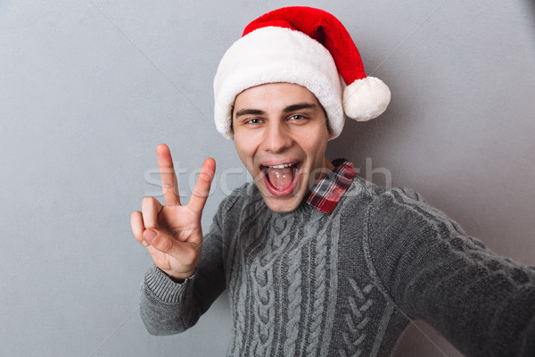 商業照片: 男子 · 毛線衣 · 聖誕節 · 帽子