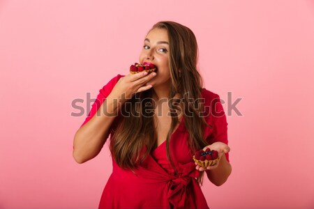Stock photo: Close up portrait of a tempting young woman