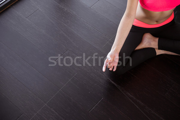 Stock photo: Fitness woman meditating in gym