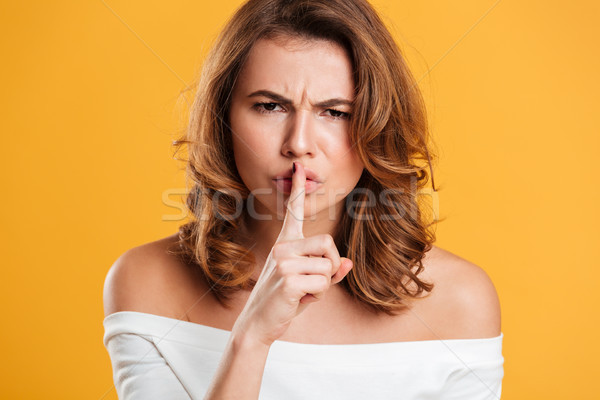 Foto stock: Hermosa · silencio · gesto · foto