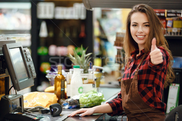 Stok fotoğraf: Kasiyer · kadın · Çalışma · alanı