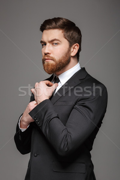 Stock photo: Portrait of a serious young businessman