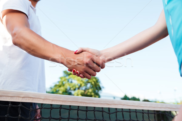 Tennis players Stock photo © deandrobot
