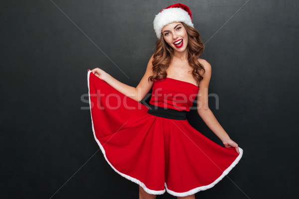 Stock foto: Mädchen · Weihnachten · Kleid · Tanz · schwarz · Modell