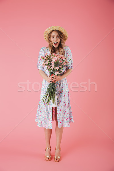 Retrato alegre verano vestido Foto stock © deandrobot