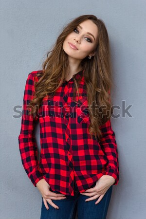 Portrait satisfait fille argent [[stock_photo]] © deandrobot