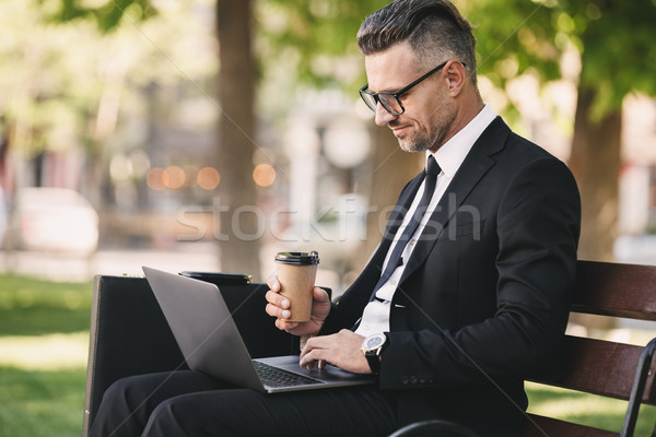 Portrait of a successful businessman dressed in formal clothes Stock photo © deandrobot