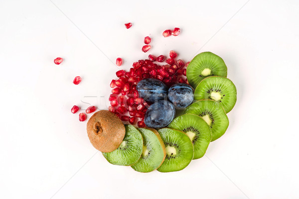 Assortiment juteuse fruits isolé blanche printemps Photo stock © deandrobot