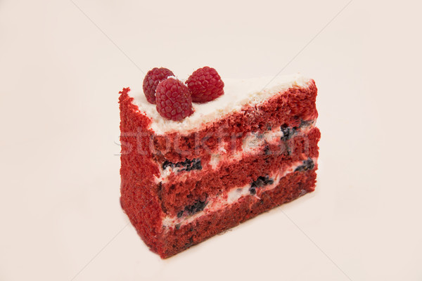 Side view of red pie with berries Stock photo © deandrobot