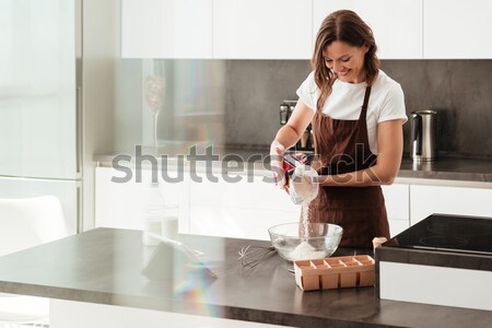 улыбаясь Постоянный кухне домой изображение Сток-фото © deandrobot