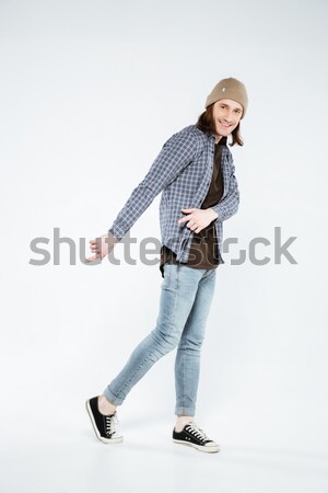 Portrait of a funny young man  Stock photo © deandrobot