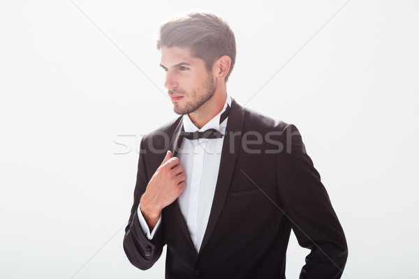 элегантный человека костюм бизнеса моде Сток-фото © deandrobot
